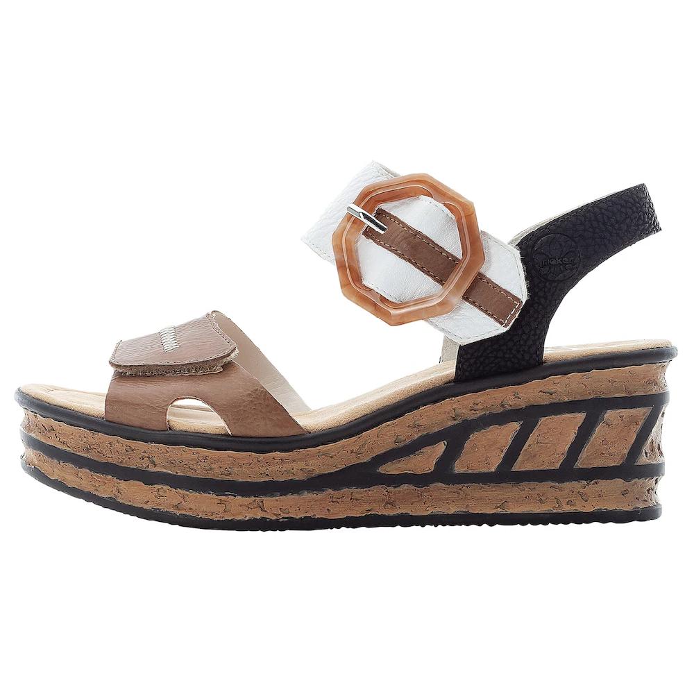 Rieker Sandalette Sommerschuh Sandale Keilabsatz im modischen Look kaufen Letzte 3 Tage
