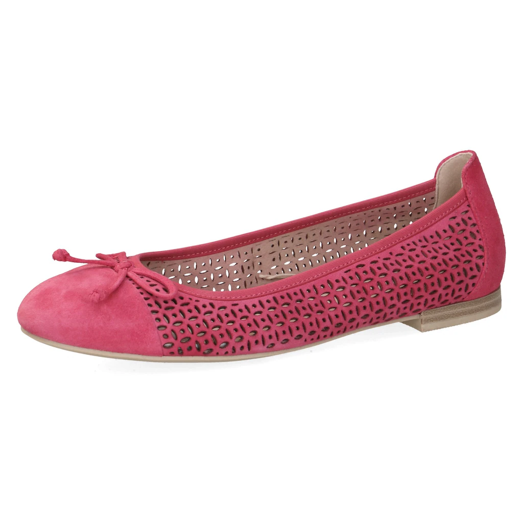 Caprice Ballerina Blockabsatz Businessschuh Bequemschuh mit dezenter Zierschleife Letzter Tag