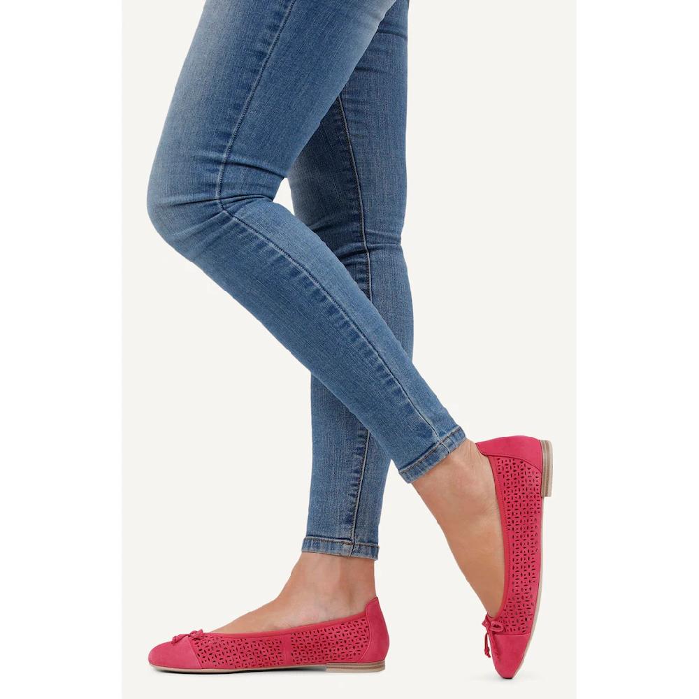 Caprice Ballerina Blockabsatz Businessschuh Bequemschuh mit dezenter Zierschleife Letzter Tag