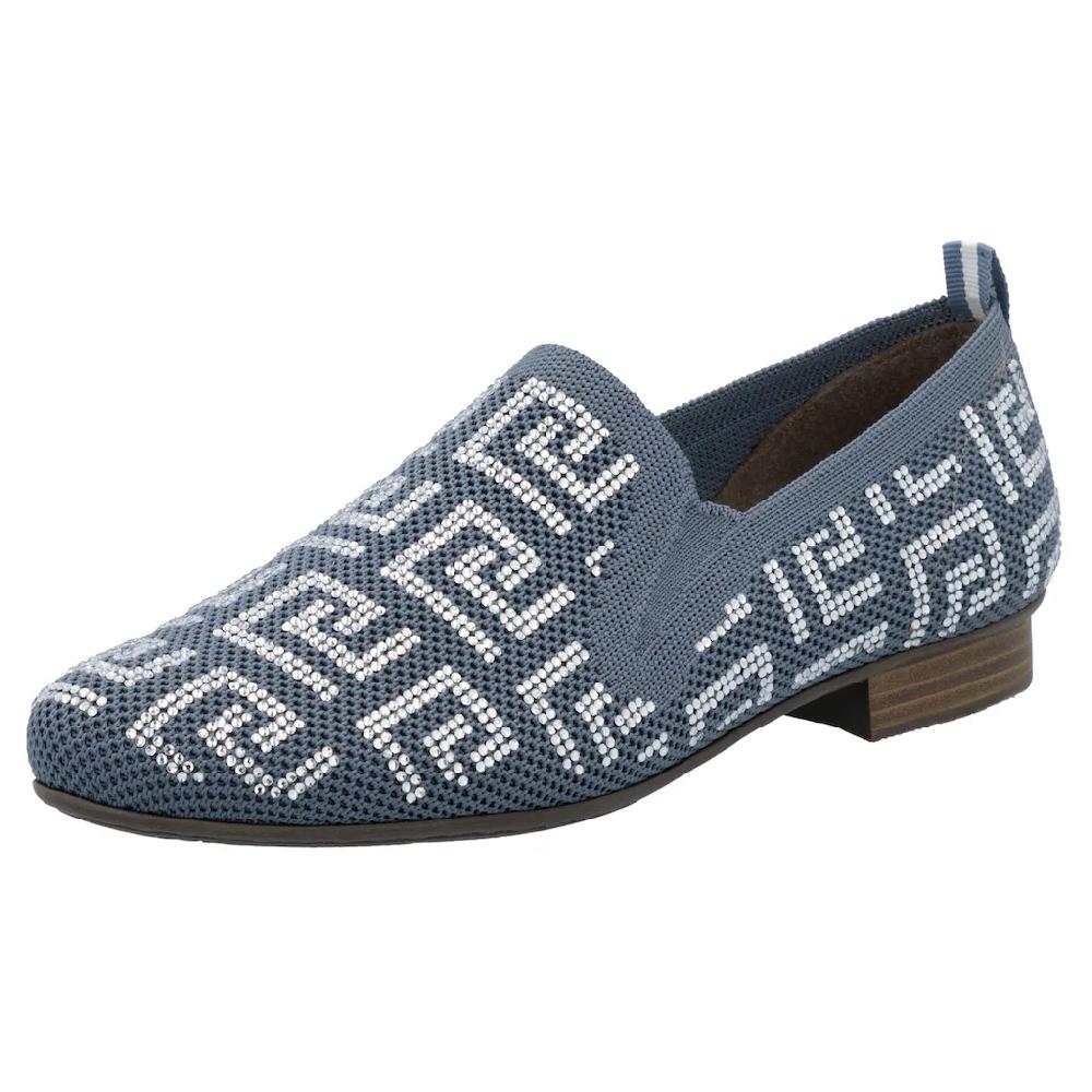 Rieker Slipper Halbschuh Schlupfschuh Blockabsatz Loafer mit Stretcheinsätzen ▷ für Riesige Rabatte